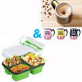 Self Stirring Coffee Mug Plus Silicone Foldable Lunch Box