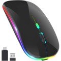 Slim Rechargeable RGB LED Wireless Optical Mouse