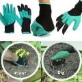 2 Piece Waterproof Garden Gloves with Claws
