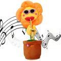 Dancing Sunflower Soft Plush Toy -  Dancing Plant & Saxophone -Pink