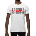 BUFFTEE Arsenal London Home Jersey Style Supporters T-Shirt - Unisex Word Illusion