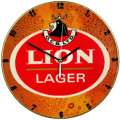 Lion Lager Vinyl Clock