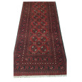 Stunning Red Afghan Carpet Runner 374 X 78 cm
