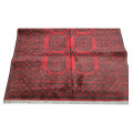 Stunning Red Afghan Carpet 194 x 136cm