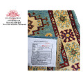 Gorgeous Afghan Handmade Kazaq Carpet 89 X 62cm