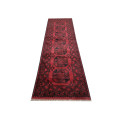 Gorgeous Red Afghan Carpet 285 x 77 cm