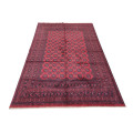 Gorgeous Red Afghan Bukhara design Carpet 291 x 200 CM
