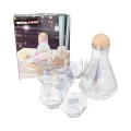 Totally Home Transparent Color Decanter and Glasses Set 7Pcs