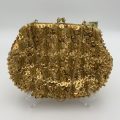 Vintage Golden Beaded Clutch Bag