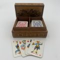 Wooden Box with Mini Playing Cards