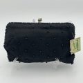 Vintage Black Beaded Clutch Bag
