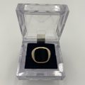 9 CT Gold Mens Square Signet Ring