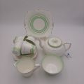 "Bell China" White and Green Tea Set