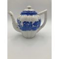 "Grafton China" Blue, White and Gold Teapot