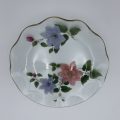 Clear Glass Plate with Flower Detail