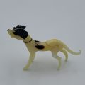 Miniature Yellow Glass Dog with Black Detail