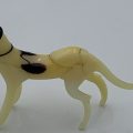 Miniature Yellow Glass Dog with Black Detail
