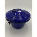 Blue Enamel Pudding Pot