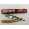 Vintage Straight Cut Silver Inlay Hand Blade