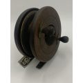 Antique 5 1/2 Inch Fishing Reel. Centre Pin Frog Back
