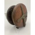 Antique 5 1/2 Inch Wooden Fishing Reel