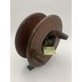 Antique 6 1/2 Inch Scarbrough Reel with Brake - Wooden