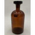 Vintage Reagent Amber Glass Medicine Bottle
