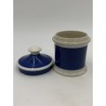 Antique 19th Century Blue Apothecary Chemist Jar with Lid