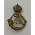 Union Denfese Force SA Mounted Rifles Brass Cap Badge 1913-1926