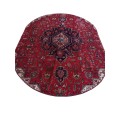 One-of-a-Kind Classic Style Persian Kashan Rug (Oval Shape)