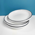 7-inch Ceramic Flat Serving Pasta Plates - Set of 4
