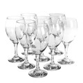 6 Piece Clear Stemmed Wine Glass Set - 240ml