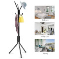 Free-Standing Entryway Hook Clothes Hanger (with White Caps)