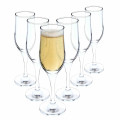Set of 6 Long Stemmed Flutes Champagne Glasses