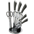 Berlinger Haus - 8 Pieces Metallic Line Knife Set with Stand - Metallic Carbon (READ DESCRIPTION)