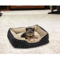 Rex - Foxly Dog Bed - Checkerboard Grey/Brown