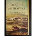 Thoughts on South Africa - Olive Schreiner (INSCRIBED TO THE EDITOR OF THE RAND DAILY MAIL - 1977)