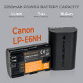 K&F Canon LP-E6NH Battery Kit with 2 x Batteries and a Dual Charger | KF28.0021