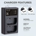 K&F Dual Charger for Canon LP-E6NH batteries | KF28.0007
