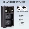 K&F Dual Charger for Sony FZ-100 batteries | KF28.0010