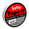 Tape-iT Carton with 24 Rolls of White Gaffer Tape 24mm x 25m | Ti2425WG24