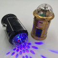 Cool camping lights with disco light ball 1w+6 led+3 color led solar lantern