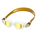 Aquasphere Kayenne Compact - Gold Titanium Mirrored Lens - White/Gold Swim Goggles
