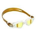 Aquasphere Kayenne Compact - Gold Titanium Mirrored Lens - White/Gold Swim Goggles