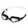 Aquasphere Ninja - Silver Titanium Mirrored Lens - Black/White Swim Racing Goggles