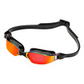 Aquasphere Xceed - Red Titanium Mirrored Lens - Black Swim Racing Goggles