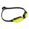 Aquasphere  Xceed - Yellow Titanium Mirrored Lens - Black/Black Swim Racing Goggles