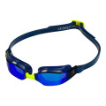 Aquasphere Xceed - Blue Titanium Mirrored Lens - Navy/Navy Swim Racing Goggles