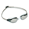 Aquasphere Fastlane - Silver Titanium Mirrored Lens - White/Grey Swim Racing Goggles