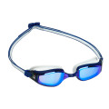Aquasphere Fastlane - Blue Titanium Mirrored Lens - Blue/White Swim Racing Goggles